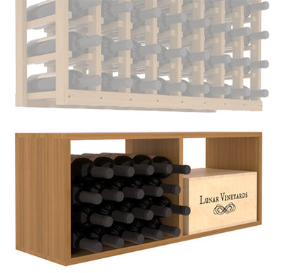 InstaCellar - 8 Column Bin Extender in Grand Mahogany Oak stained with WineSafe™ Satin Sealant