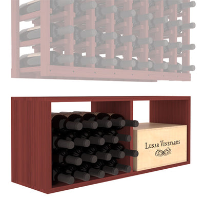 InstaCellar - 8 Column Bin Extender in Grand Mahogany Cherry stained without WineSafe™ Satin Sealant