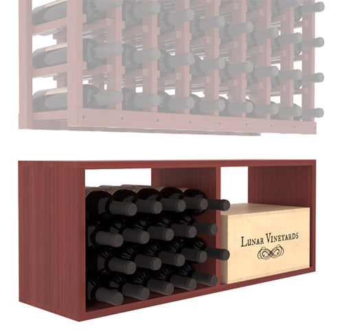 InstaCellar - 8 Column Bin Extender in Grand Mahogany Cherry stained with WineSafe™ Satin Sealant