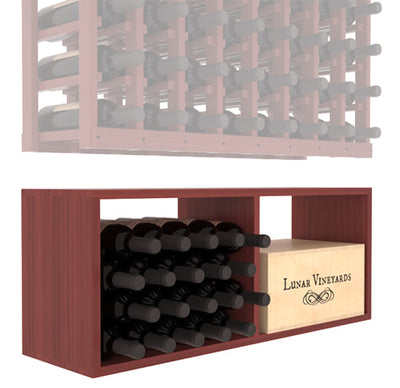 InstaCellar - 8 Column Bin Extender in Grand Mahogany Cherry stained with WineSafe™ Satin Sealant