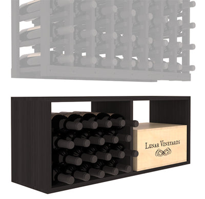 InstaCellar - 8 Column Bin Extender in Grand Mahogany Black stained without WineSafe™ Satin Sealant