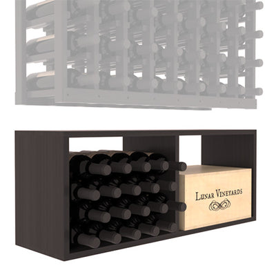 InstaCellar - 8 Column Bin Extender in Grand Mahogany Black stained with WineSafe™ Satin Sealant