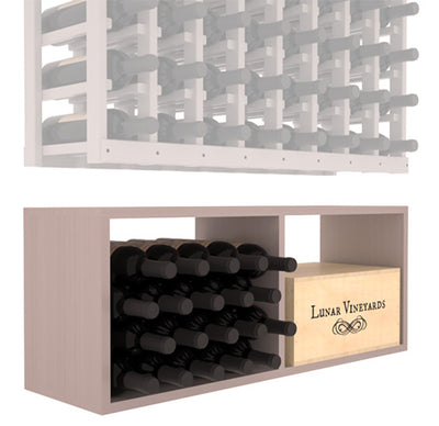 InstaCellar - 8 Column Bin Extender in Grand Mahogany Greywash stained with WineSafe™ Satin Sealant