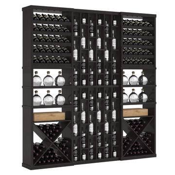 Bar & Beverage The Reserve Display in Sapele Mahogany Black stained with WineSafe™ Satin Sealant