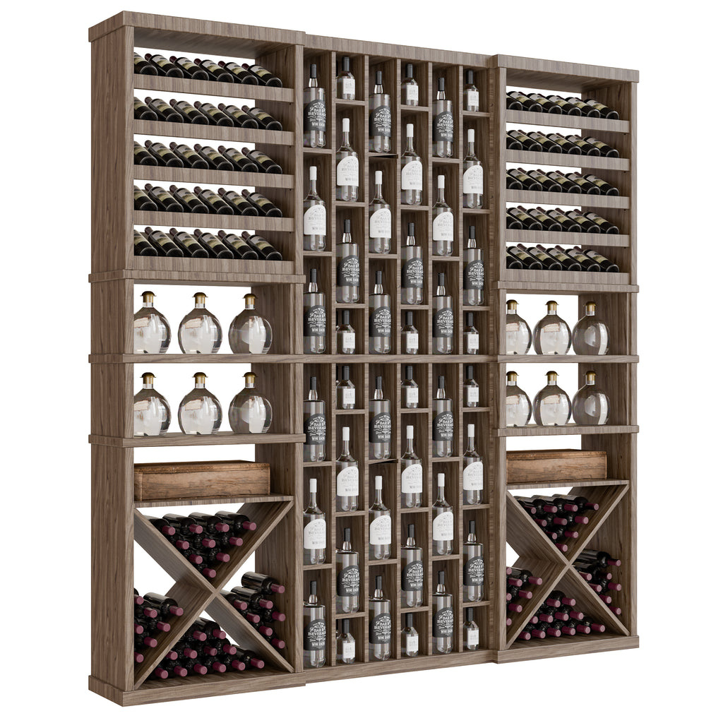Bar & Beverage The Reserve Display, Walnut / Unstained / without WineSafe Satin Sealant