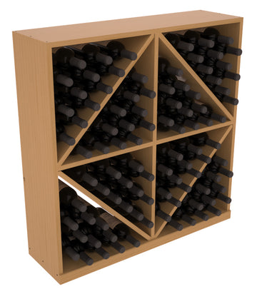 InstaCellar - Diamond Bin with Top in Ponderosa Pine Oak stained with WineSafe™ Satin Sealant