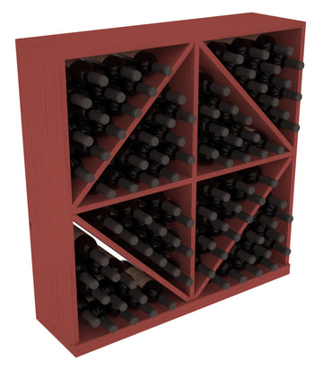 InstaCellar - Diamond Bin with Top in Ponderosa Pine Cherry stained without WineSafe™ Satin Sealant