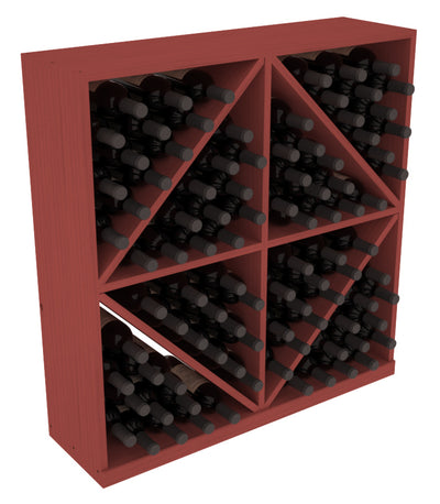 InstaCellar - Diamond Bin with Top in Ponderosa Pine Cherry stained without WineSafe™ Satin Sealant
