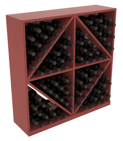 InstaCellar - Diamond Bin with Top in Ponderosa Pine Cherry stained with WineSafe™ Satin Sealant