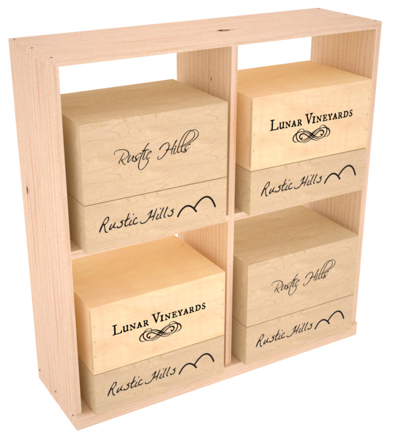 InstaCellar - Solid Case Bin with Top in Ponderosa Pine Unstained without WineSafe™ Satin Sealant