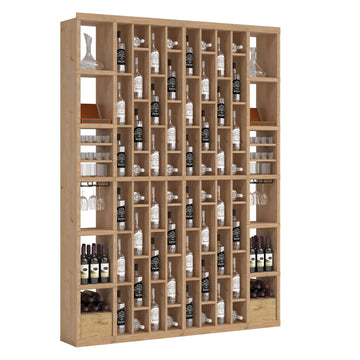 Bar & Beverage The Parlor Display in Knotty Alder Unstained without WineSafe™ Satin Sealant