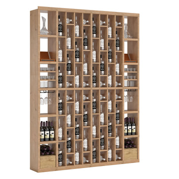Bar & Beverage The Parlor Display in Knotty Alder Unstained with WineSafe™ Satin Sealant