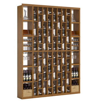 Bar & Beverage The Parlor Display in Knotty Alder Oak stained with WineSafe™ Satin Sealant