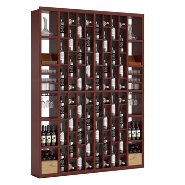 Bar & Beverage The Parlor Display in Knotty Alder Cherry stained with WineSafe™ Satin Sealant