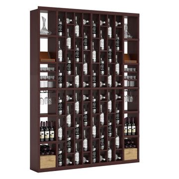 Bar & Beverage The Parlor Display in Knotty Alder Walnut stained with WineSafe™ Satin Sealant