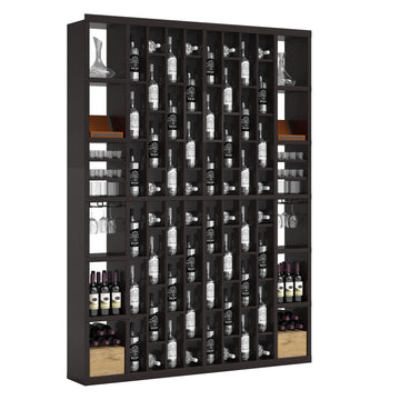 Bar & Beverage The Parlor Display in Knotty Alder Black stained with WineSafe™ Satin Sealant