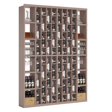 Bar & Beverage The Parlor Display in Knotty Alder Grey stained with WineSafe™ Satin Sealant