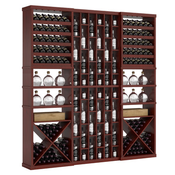 Bar & Beverage The Reserve Display in Knotty Alder Cherry stained with WineSafe™ Satin Sealant