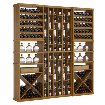 Bar & Beverage The Reserve Display in Grand Mahogany Oak stained with WineSafe™ Satin Sealant