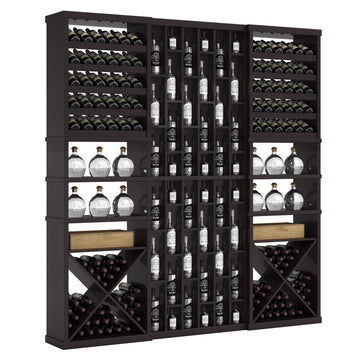 Bar & Beverage The Reserve Display in Grand Mahogany Black stained with WineSafe™ Satin Sealant