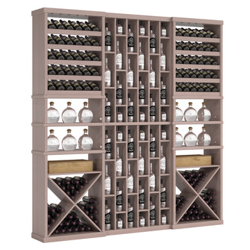 Bar & Beverage The Reserve Display in Grand Mahogany Grey stained with WineSafe™ Satin Sealant