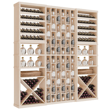 Bar & Beverage The Reserve Display in White Oak Unstained without WineSafe™ Satin Sealant