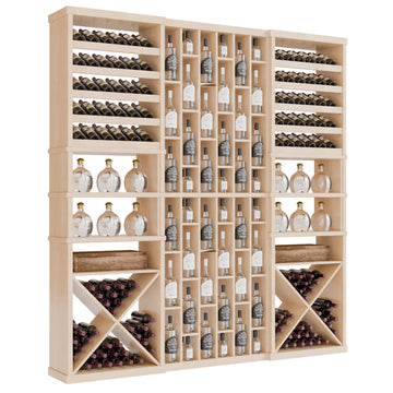 Bar & Beverage The Reserve Display in White Oak Unstained with WineSafe™ Satin Sealant