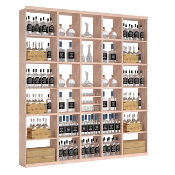 Bar & Beverage The Signature Display in Grand Mahogany Unstained without WineSafe™ Satin Sealant