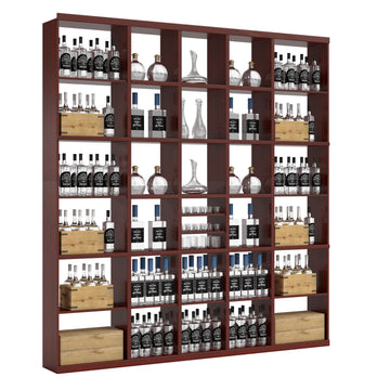 Bar & Beverage The Signature Display in Grand Mahogany Cherry stained with WineSafe™ Satin Sealant