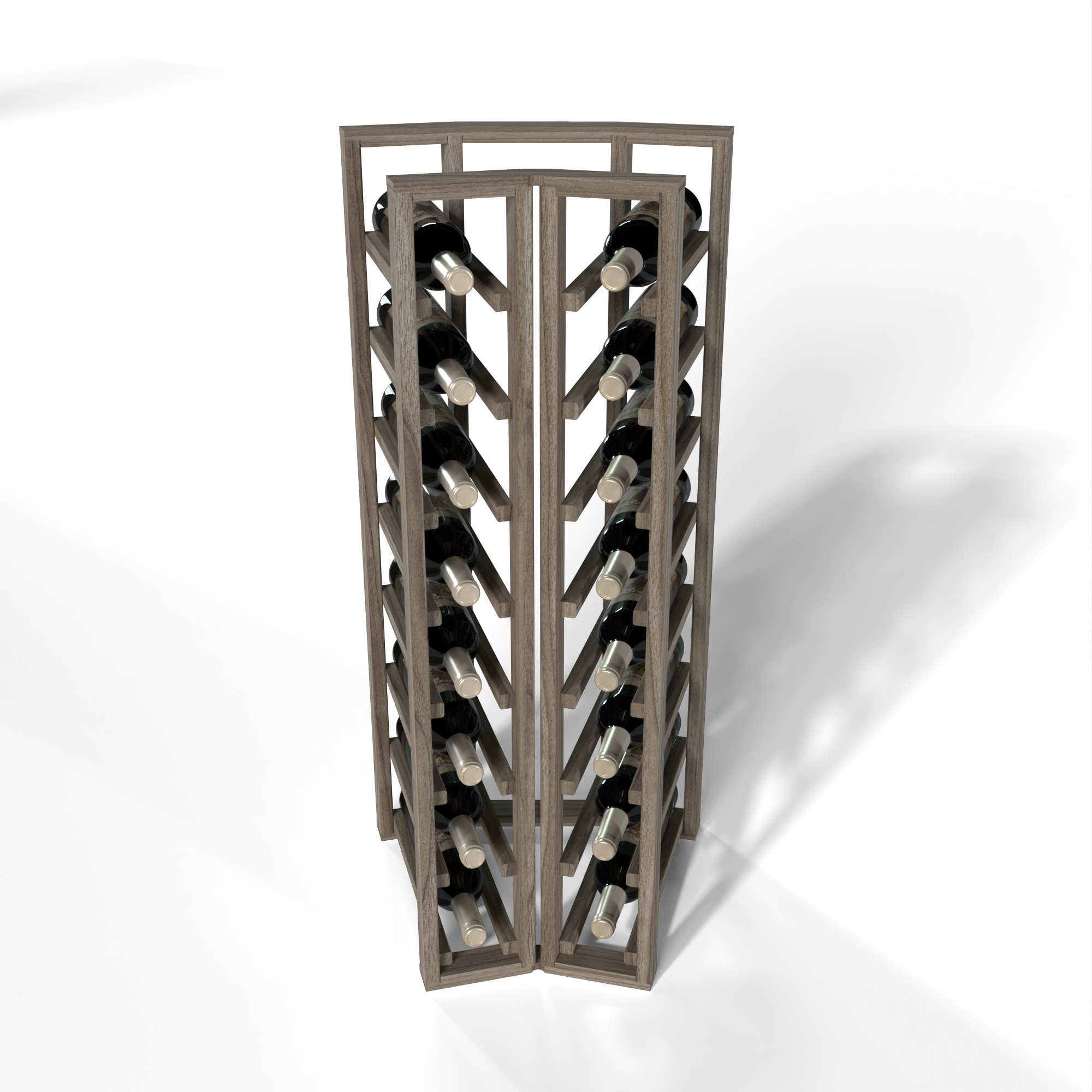 GrandCellar™ - 2 Column Full-Depth Standard Corner Wine Rack - 36