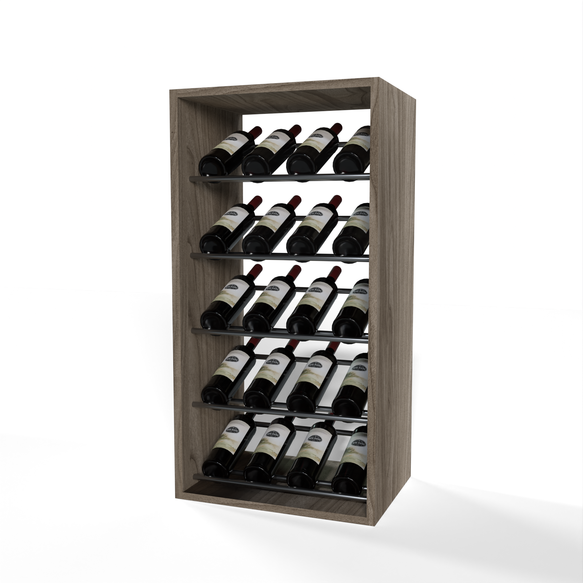 GrandCellar - 4 Column Full-Depth Label-Forward Wine Base Display - 36
