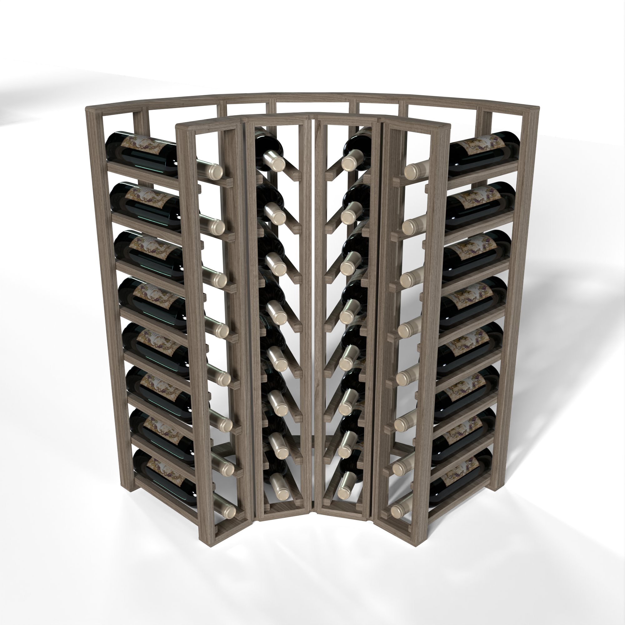 GrandCellar™ - 4 Column Full-Depth Standard Corner Wine Rack - 36