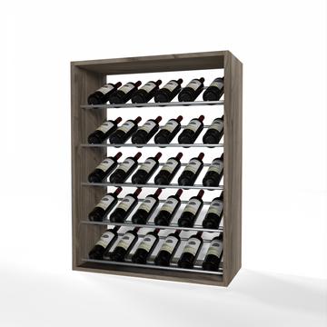 GrandCellar - 6 Column Full-Depth Label-Forward Wine Base Display - 36