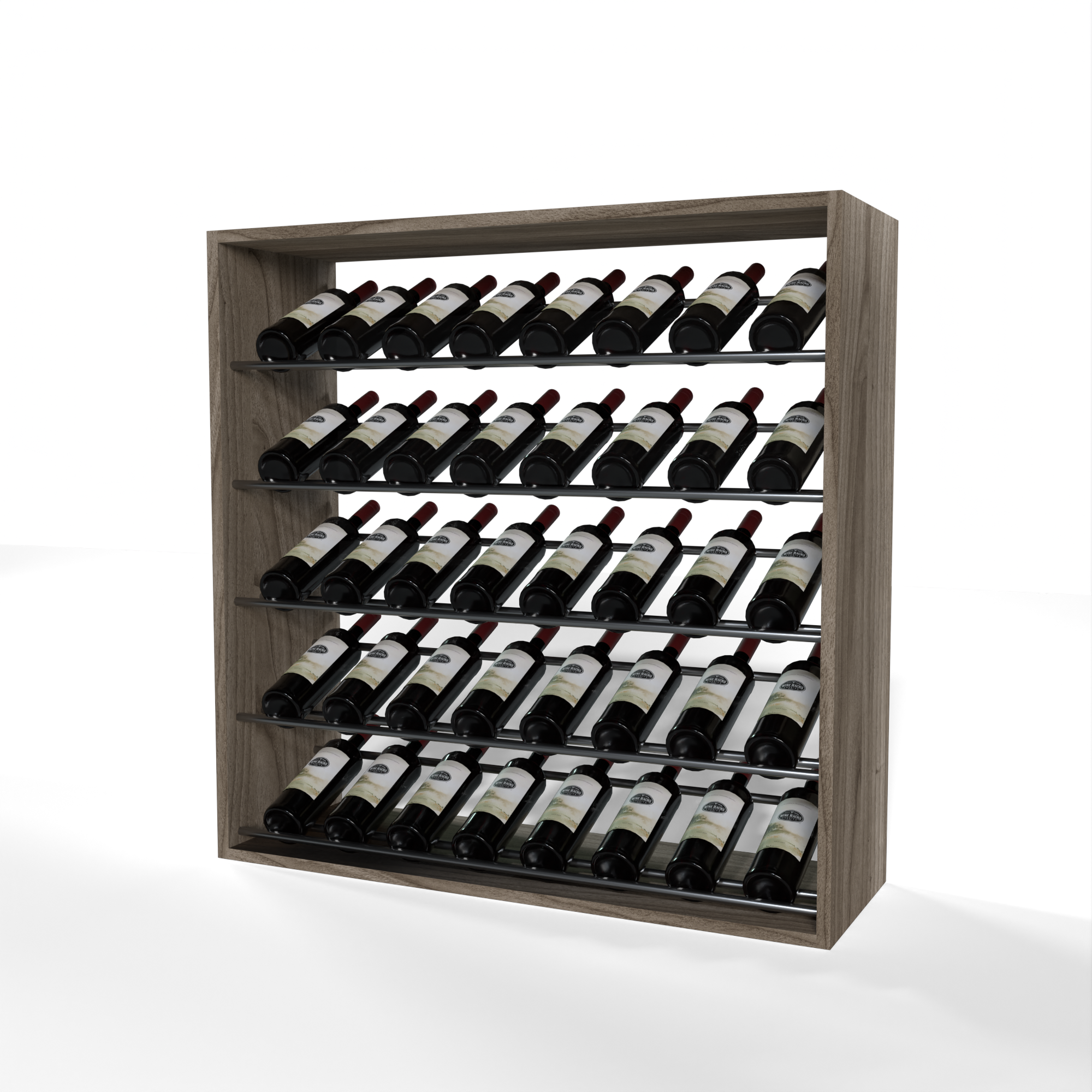GrandCellar - 8 Column Full-Depth Label-Forward Wine Base Display - 36