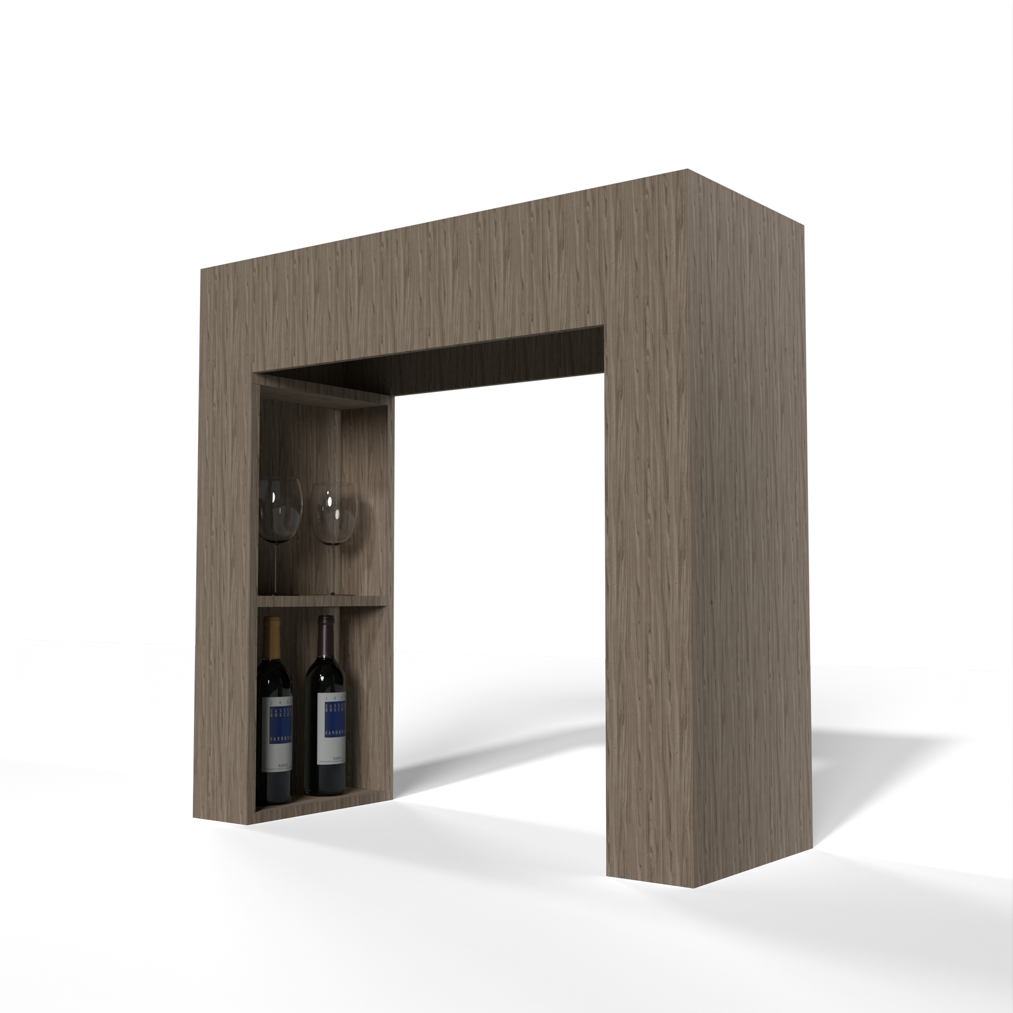 GrandCellar™ - 8 Column Full-Depth Square Arch w/Shelf - 36