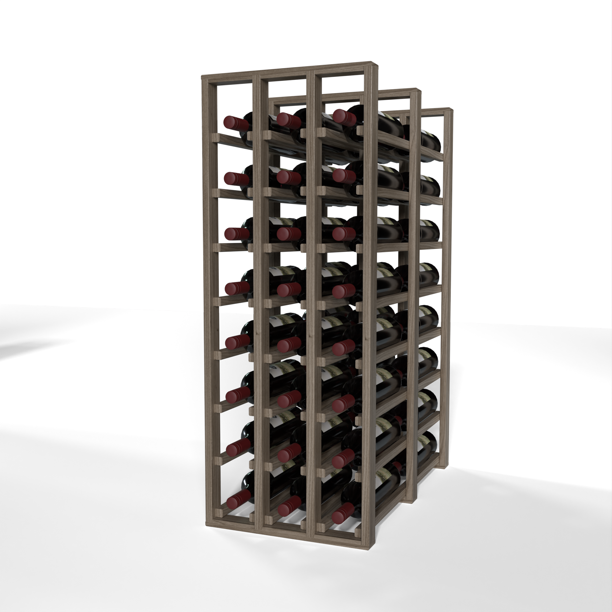 GrandCellar™ - 3 Column Full-Depth Double Deep Wine Rack - 36