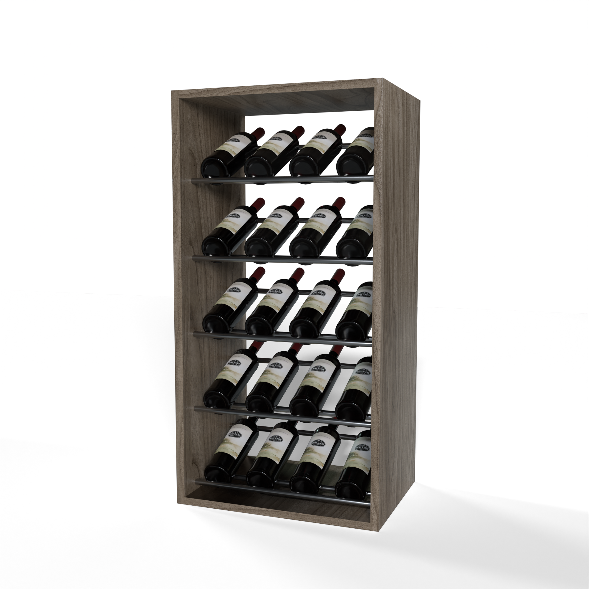 GrandCellar - 4 Column Full-Depth Label-Forward Wine Base Display - 36