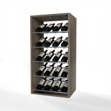 GrandCellar - 4 Column Full-Depth Label-Forward Wine Base Display - 36