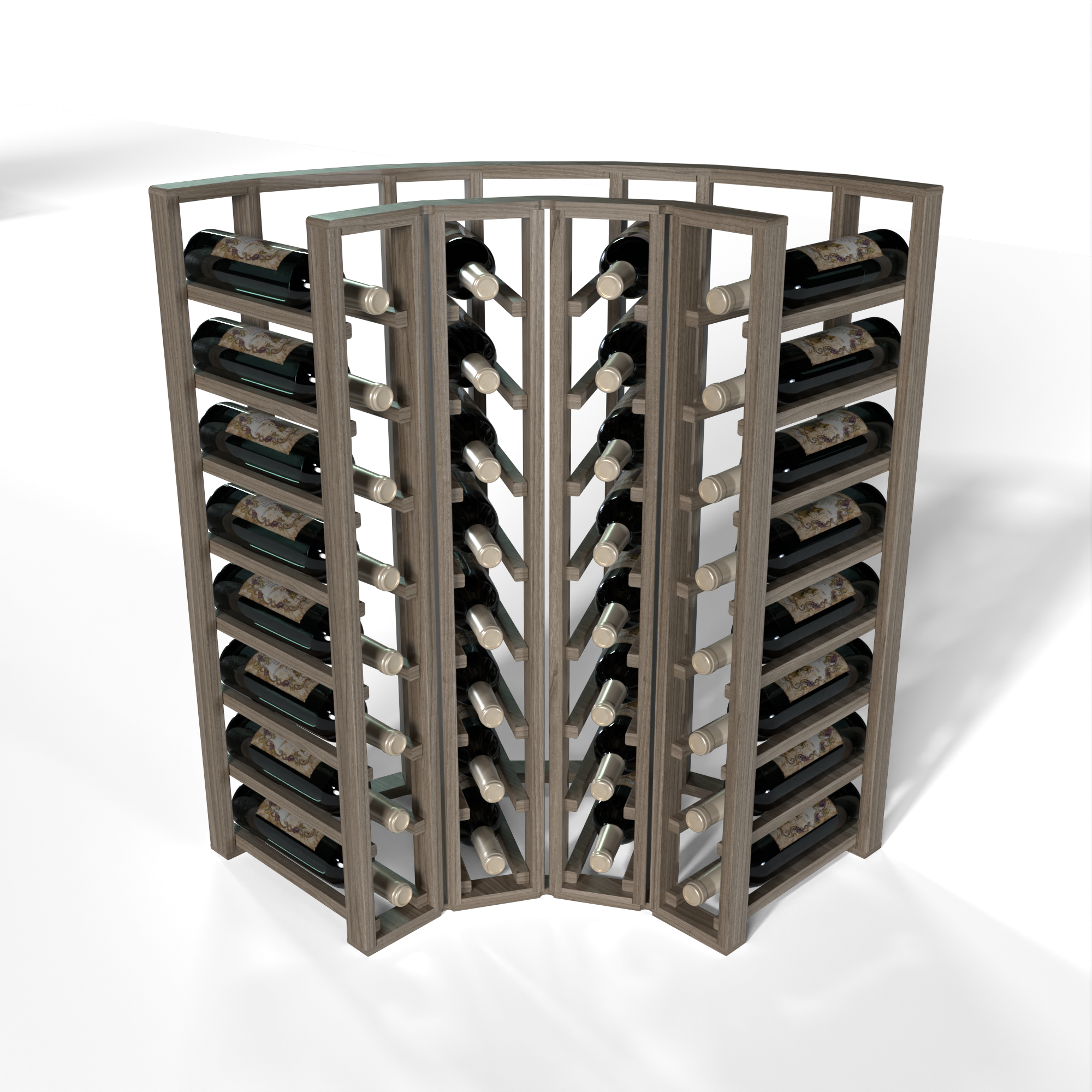 GrandCellar™ - 4 Column Full-Depth Standard Corner Wine Rack - 36