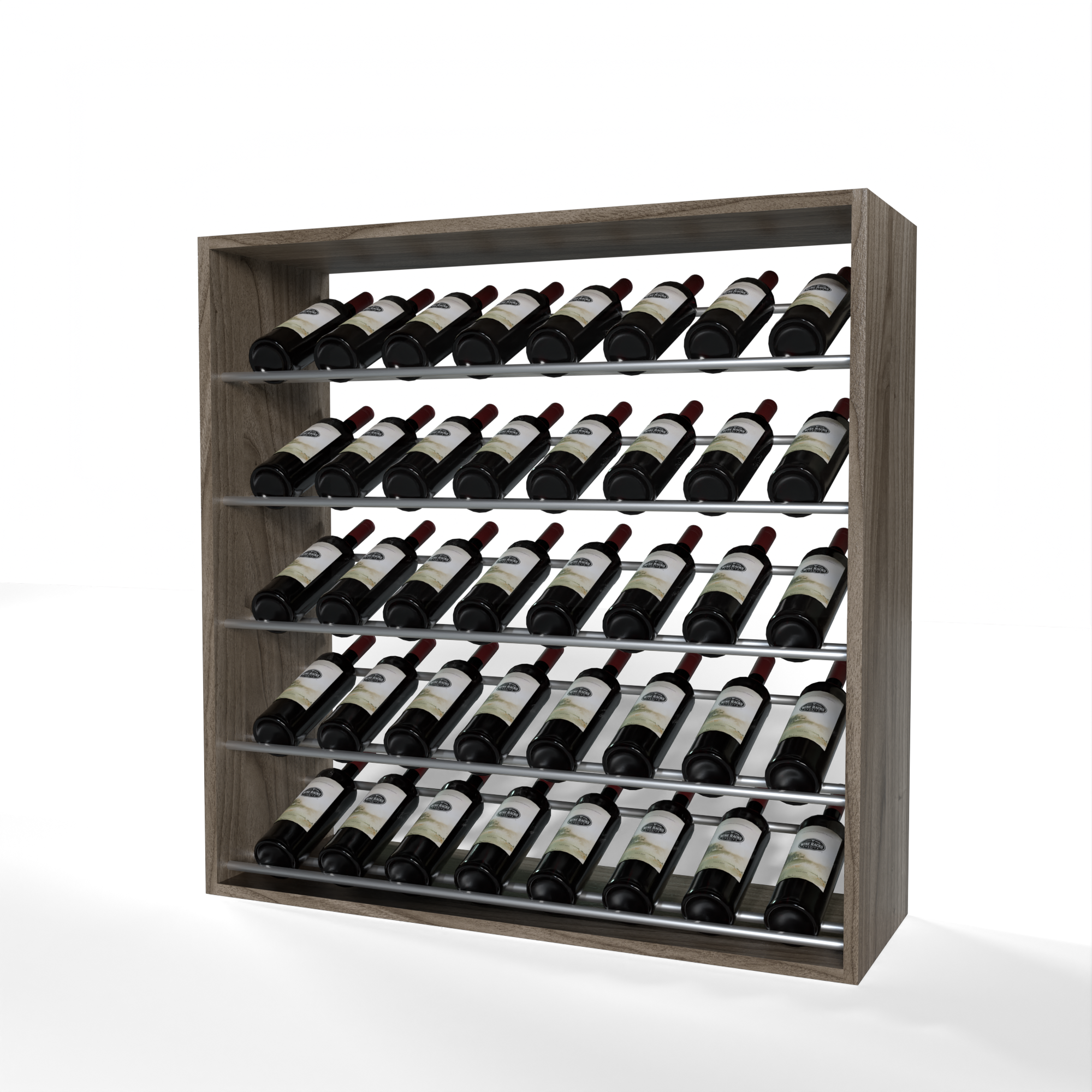 GrandCellar - 8 Column Full-Depth Label-Forward Wine Base Display - 36