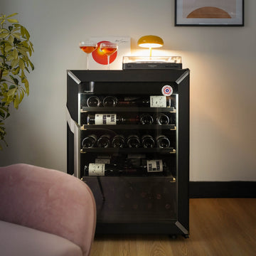 Goguette Small Single Zone Wine Fridge – Black | 50+ Bottle Capacity