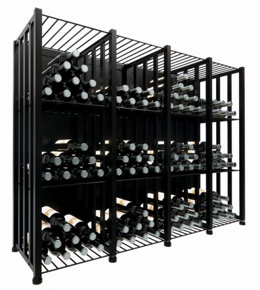 Wine Locker Short Kit (48-192 Bottles) in Four Wide (192 Bottles) Matte Black