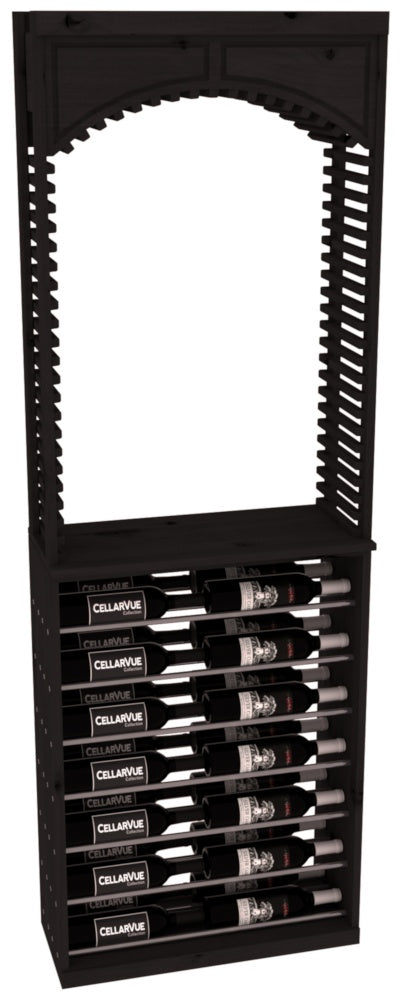 CellarVue - 26" Cellar Arch / Horizontal Display Combo - Gunmetal Rods