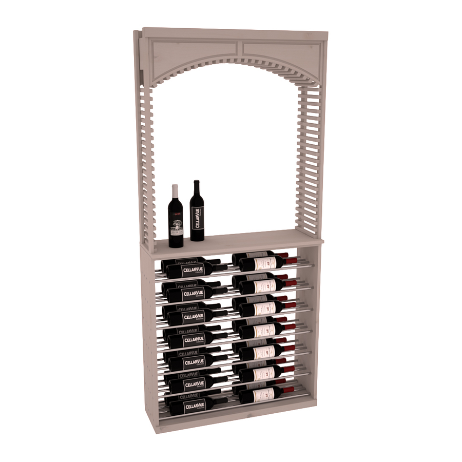 InstaCellar - 35" Cellar Arch / Horizontal Display Combo - Black Metal Rods