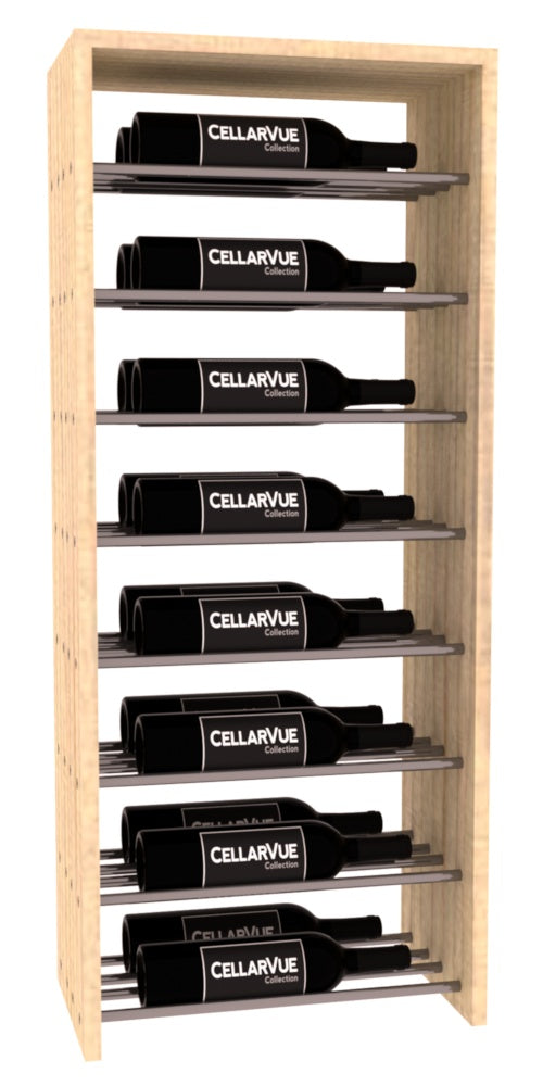 InstaCellar - 17.5" Horizontal Double Deep Top Display - Gunmetal Rods