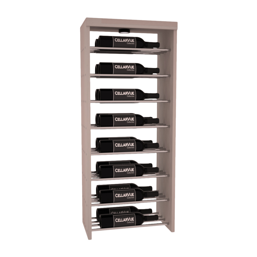 InstaCellar - 17.5" Horizontal Double Deep Top Display - Black Metal Rods