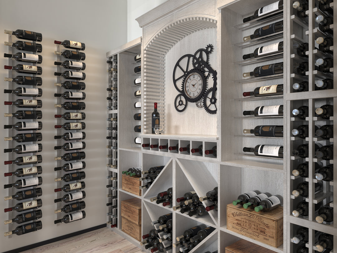 Home Wine Cellar with Wall Wine Racks and Bins