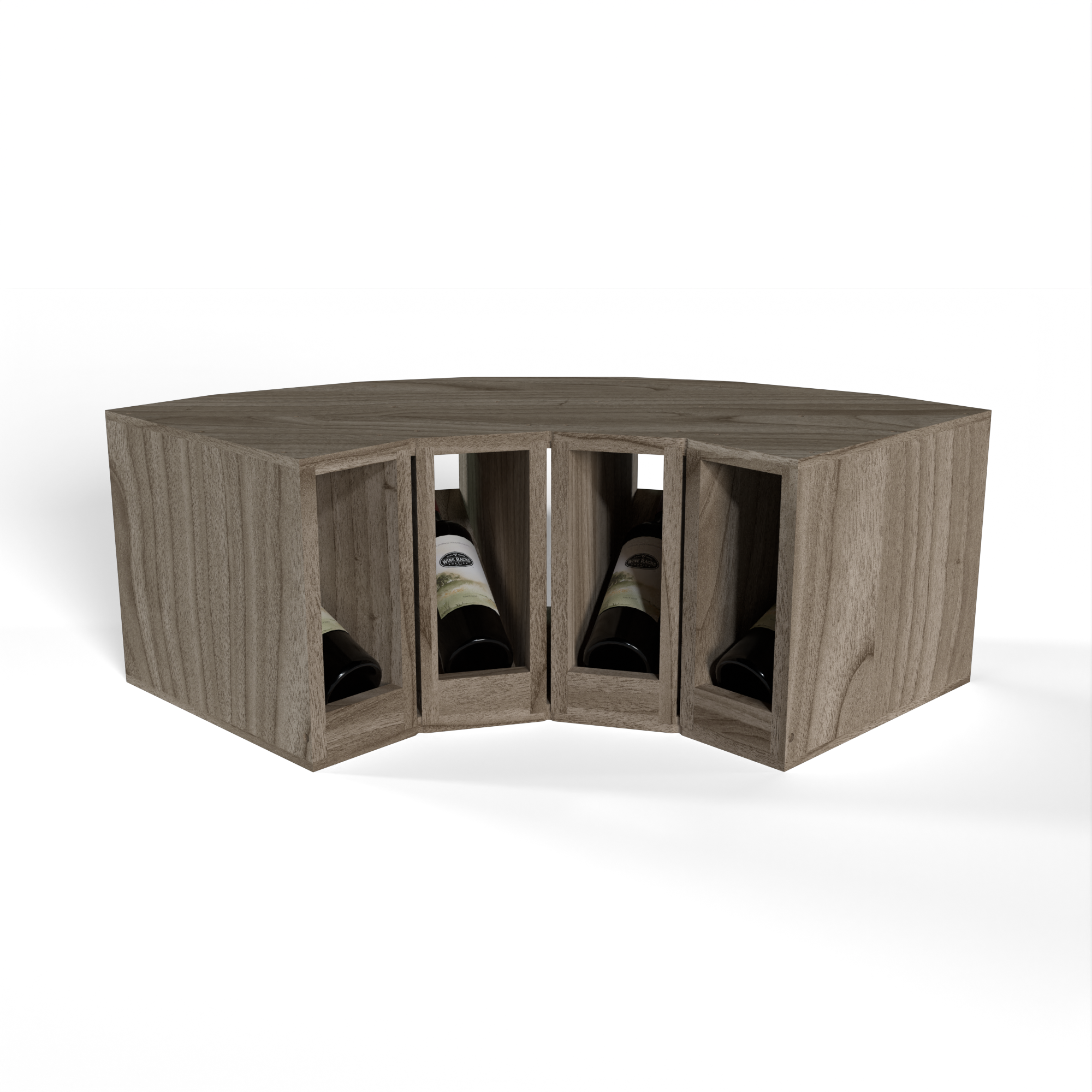 GrandCellar™ - 4 Column Full-Depth Elevated Display Row Corner  - 12