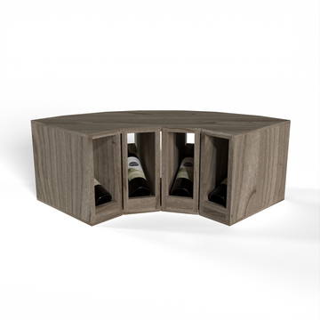 GrandCellar™ - 4 Column Full-Depth Elevated Display Row Corner  - 12