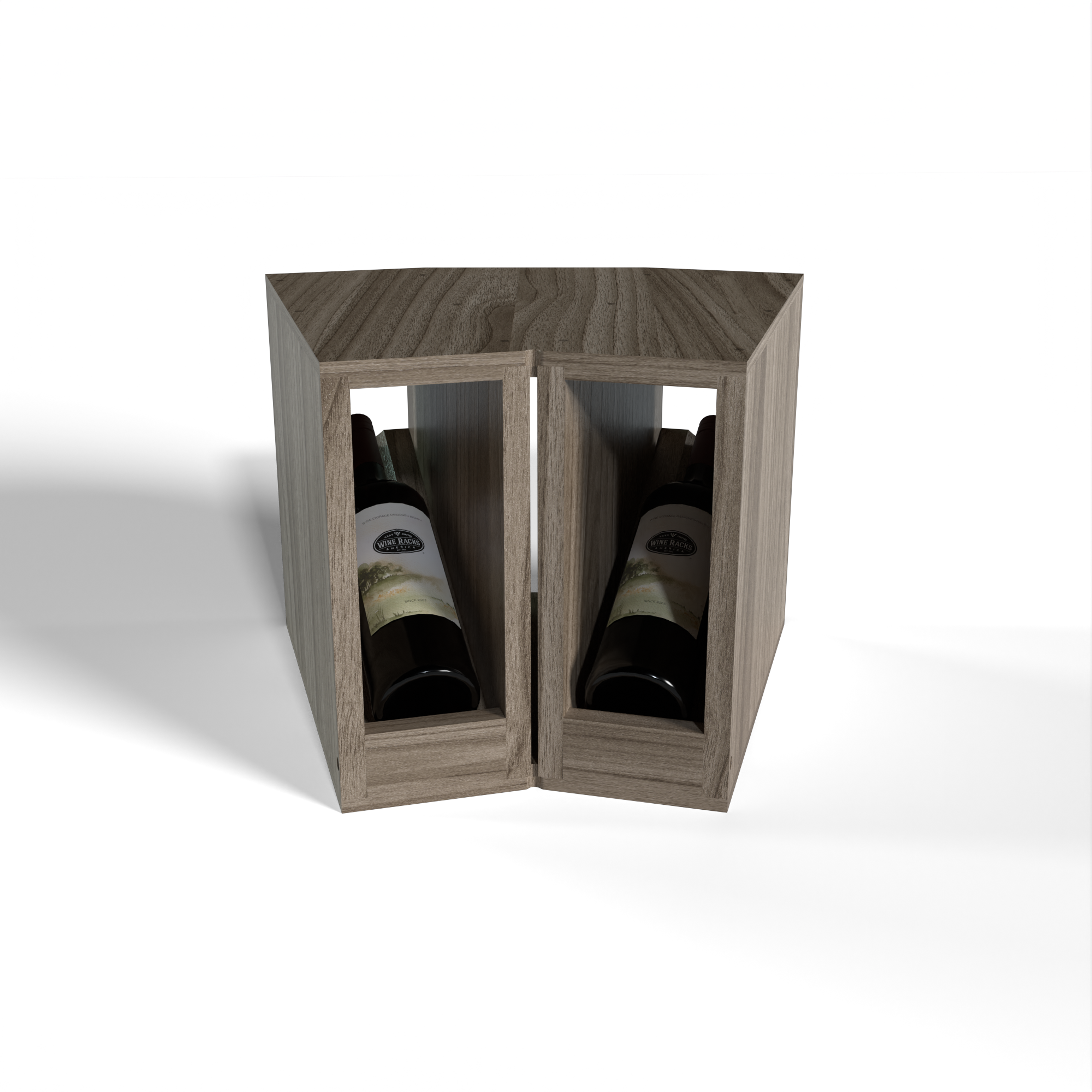 GrandCellar™ - 2 Column Full-Depth Elevated Cradle Display Row Corner - 12